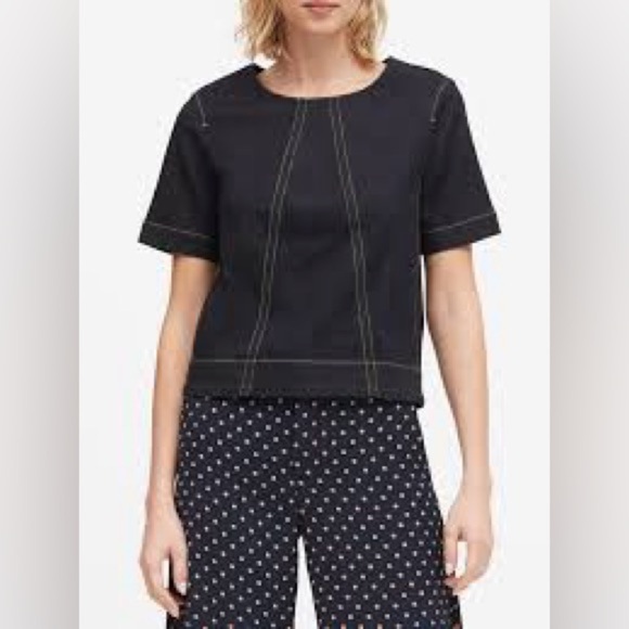 BANANA REPUBLIC | denim cropped top | size xl - Picture 1 of 5